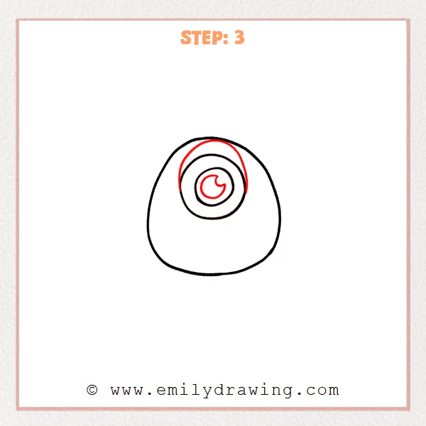 how to draw a mike wazowski - Step 3